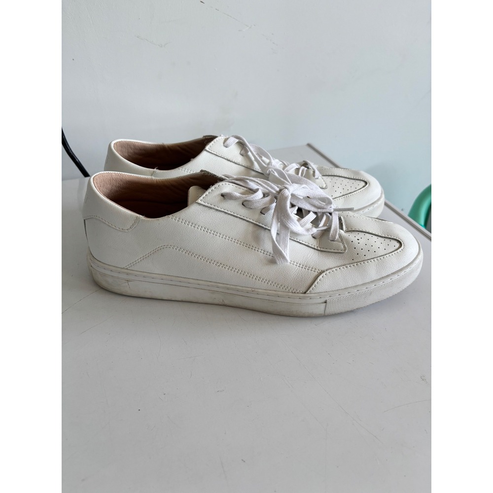 BYLT Retroday White Leather Low Top Sneakers Mens 13 Womens 14.5 Casual Shoes